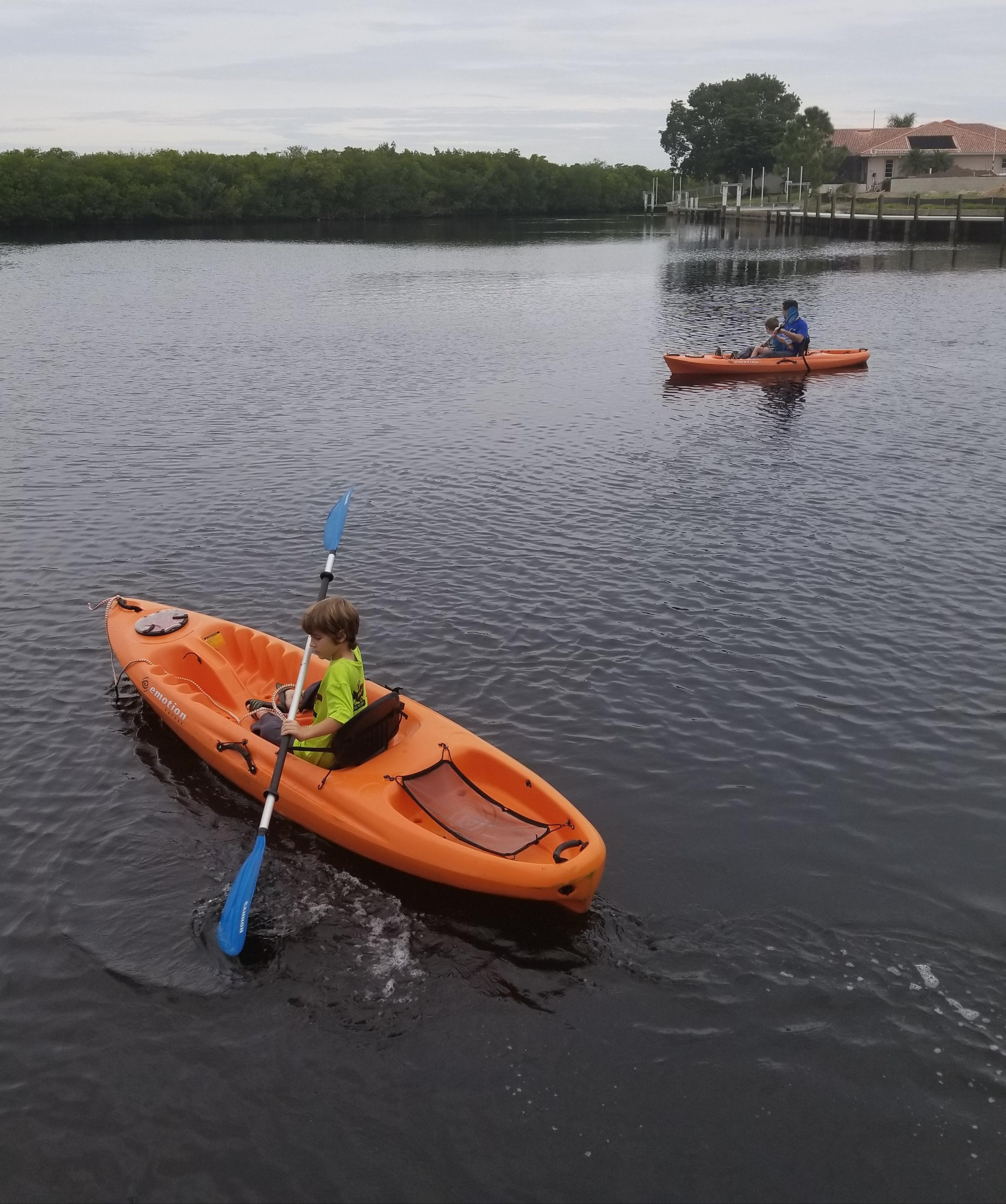 What kid doesn’t love a Thanksgiving Day kayak at Grandma’s?